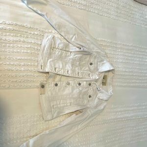 White Anthropologie Jean Jacket Size M